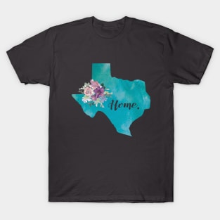 Texas State and Flowers T-Shirt